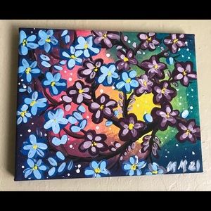 8”x10” blooms. Acrylic on canvas